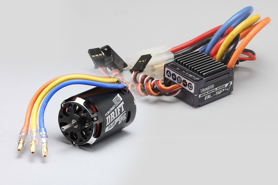 Yokomo DRIFT SPEC Combo BL-SP4 ESC + ZERO-S 10.5T Motor (Black